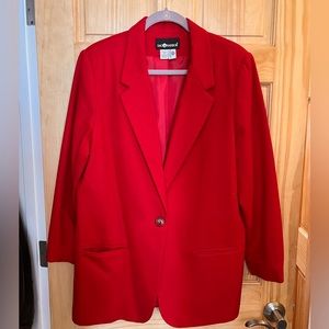 Sag Harbour red, pure wool jacket